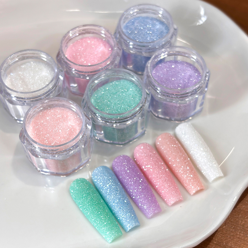 Macaron Versatile Ultra Sparkling Fine Nail Glitter Sugar Crushed Diamond Powder